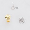 COWBOY HAT 3D TOP PUSHIN (THREADLESS) 316L SURGICAL STEEL LABRET SET COWBOY HAT 3D TOP PUSHIN (THREADLESS) 316L SURGICAL STEEL LABRET SET